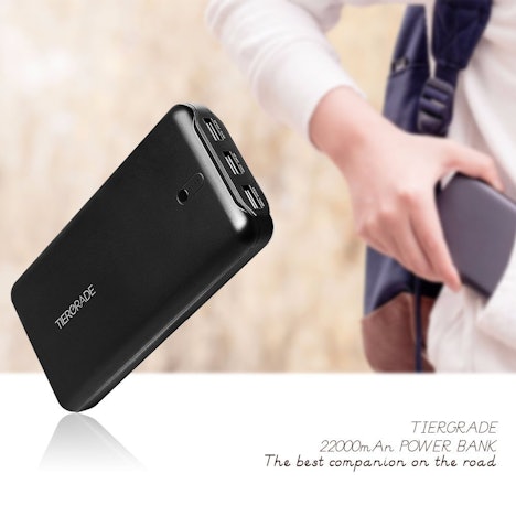 Tiergrade 22000mAh 3 USB Ports Power Bank
