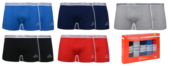 10er-Pack Kappa Boxershorts für 30€ - verschiedene Farben und Designs