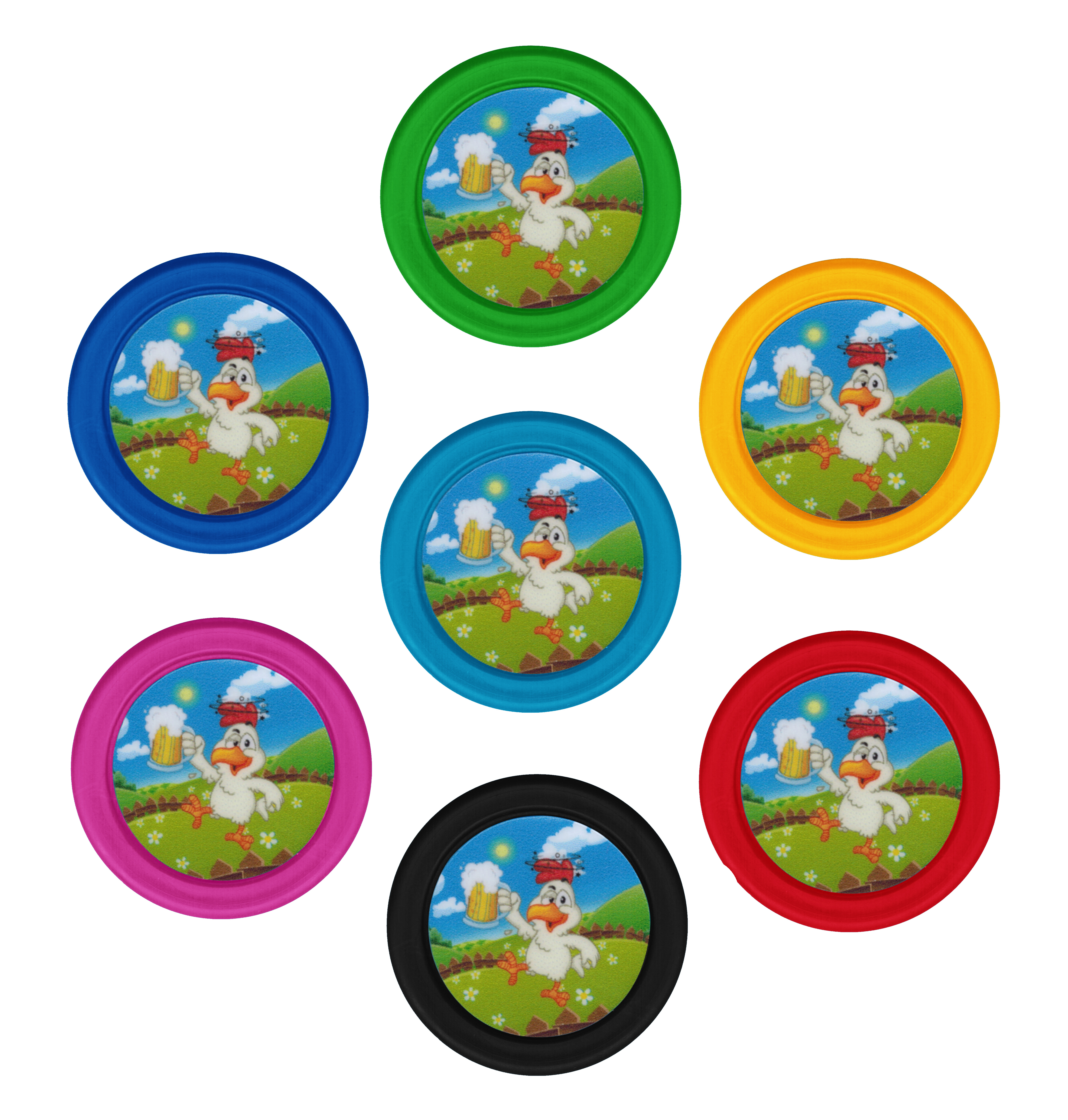 Bierhuhn Spielchips für Looping Louie &amp; Looping Chewie Trinkspiel Bier