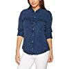 Wrangler Damen Marbled Western Vintage Indigo Hemd, L