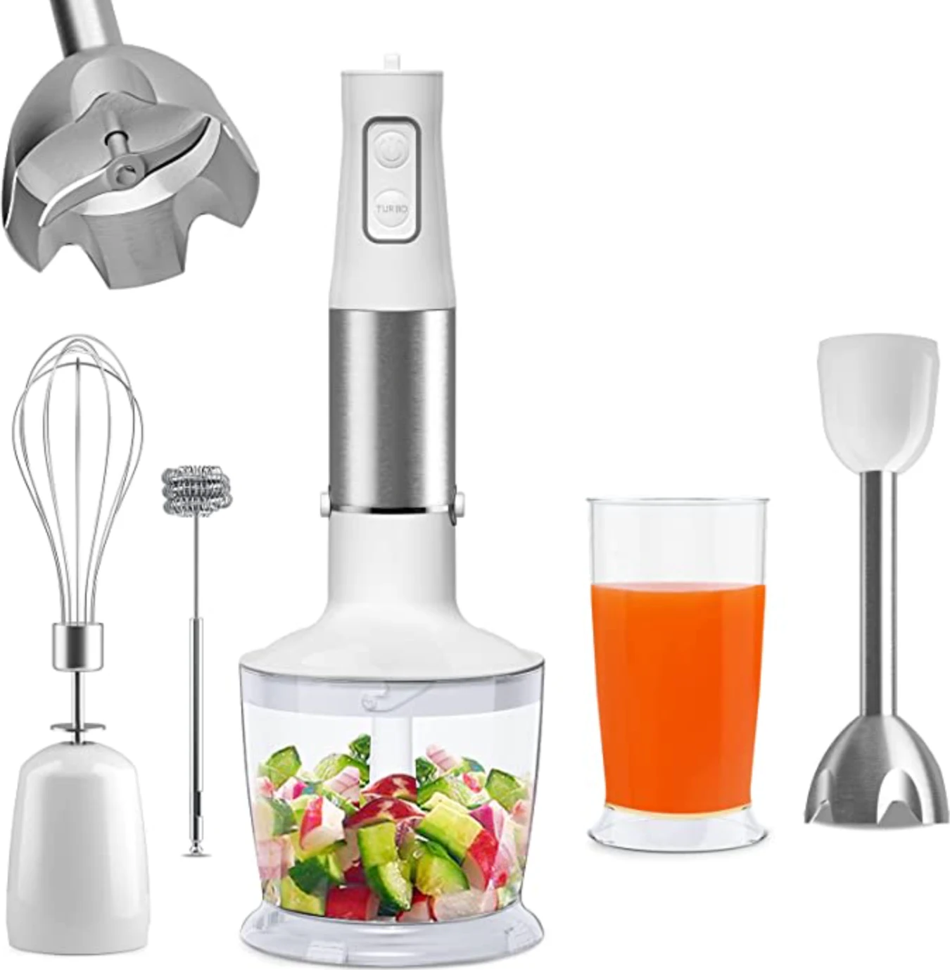 Yukkary 5-in-1 Stabmixer für 32€ - Mixer aus Edelstahl mit 1.000 Watt ...