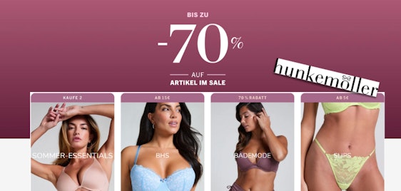 HOT! 🔥 Bis zu 70% Rabatt beim Hunkemöller Sale
