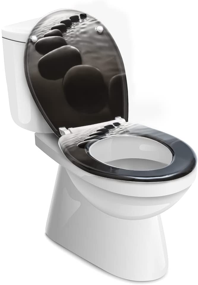 Lospitch WC Deckel für Toiletten in Standardgröße, Klobrille für einfache Montage &amp; Reinigung