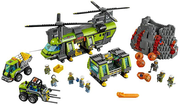 Lego Vulkan-Schwerlasthelikopter 60125 für 70€ - mit 17 cm hohem, 47 cm langen und 26 cm breiten Schwerlasthelikopter