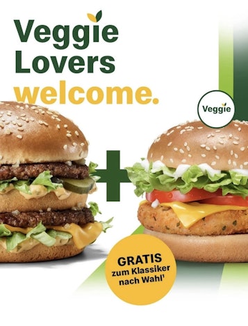 McDonald’s: Kaufe 1 Klassiker*, erhalte McVeggie® oder McVeggie® TS gratis