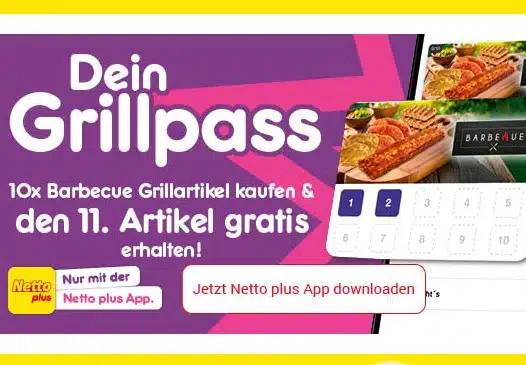 Netto App: Dein Grillpass (11. Artikel von Barbecue kostenlos)