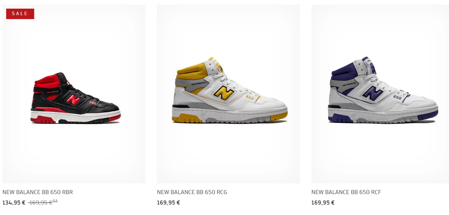 Reduzierte New Balance BB650