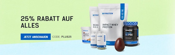 2 für 1 auf alle Nussbutter-Sorten oder 25% Rabatt auf alles bei MyProtein