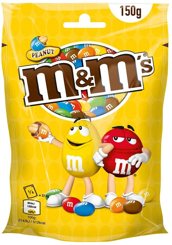 Preisfehler?! 25 Packungen M&amp;M’s Peanut Beutel für 23€ - Schokolinsen mit Erdnusskern, American Football Party-Mix