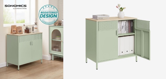 Songmics Metallschrank für 58€ – platzsparend, verstellbarer Boden, pflegeleicht