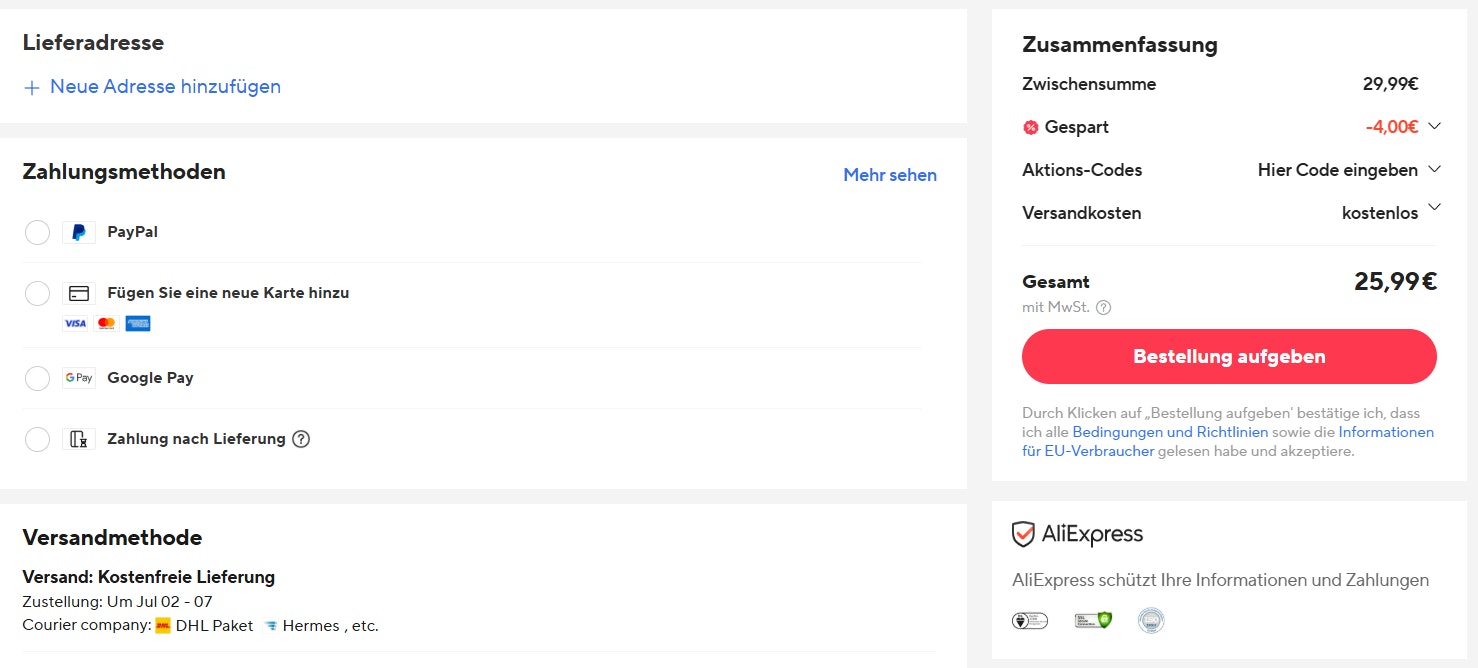 Aliexpress-Gutschein-anwenden