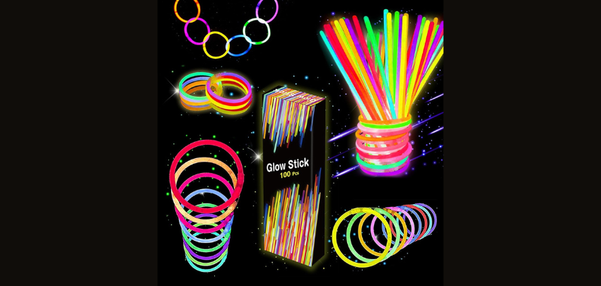 Knicklichter Party-Set für 7€ - 100 Stäbe, 7 Farben, 6-10h Leuchtdauer