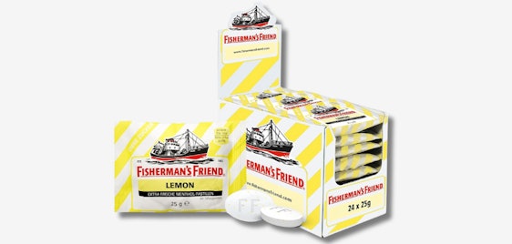 24er-Packung Fisherman's Friend Lemon für 16€ – zuckerfrei, Zitrone- und Menthol-Geschmack, 24 x 25g