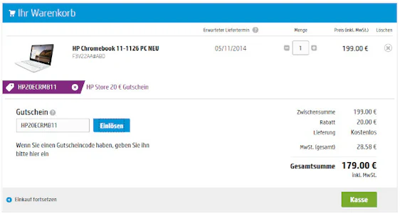 HP Chromebook 11 für 175€ - 11" Notebook mit Chrome OS, 2GB RAM und IPS-Display *UPDATE*