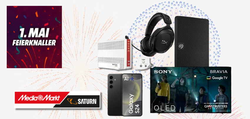 Mai-Feierknaller nur heute bei Media Markt &amp; Saturn! - z.B. AVM FRITZ!Repeater 1200 AX (Wi-Fi 6) 2er Set WLAN Mesh-Repeater für 120€