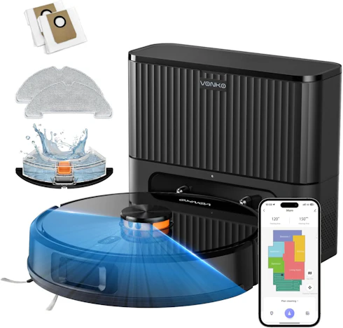 VONKO S6 Pro Saugroboter mit Wischfunktion und Absaugstation