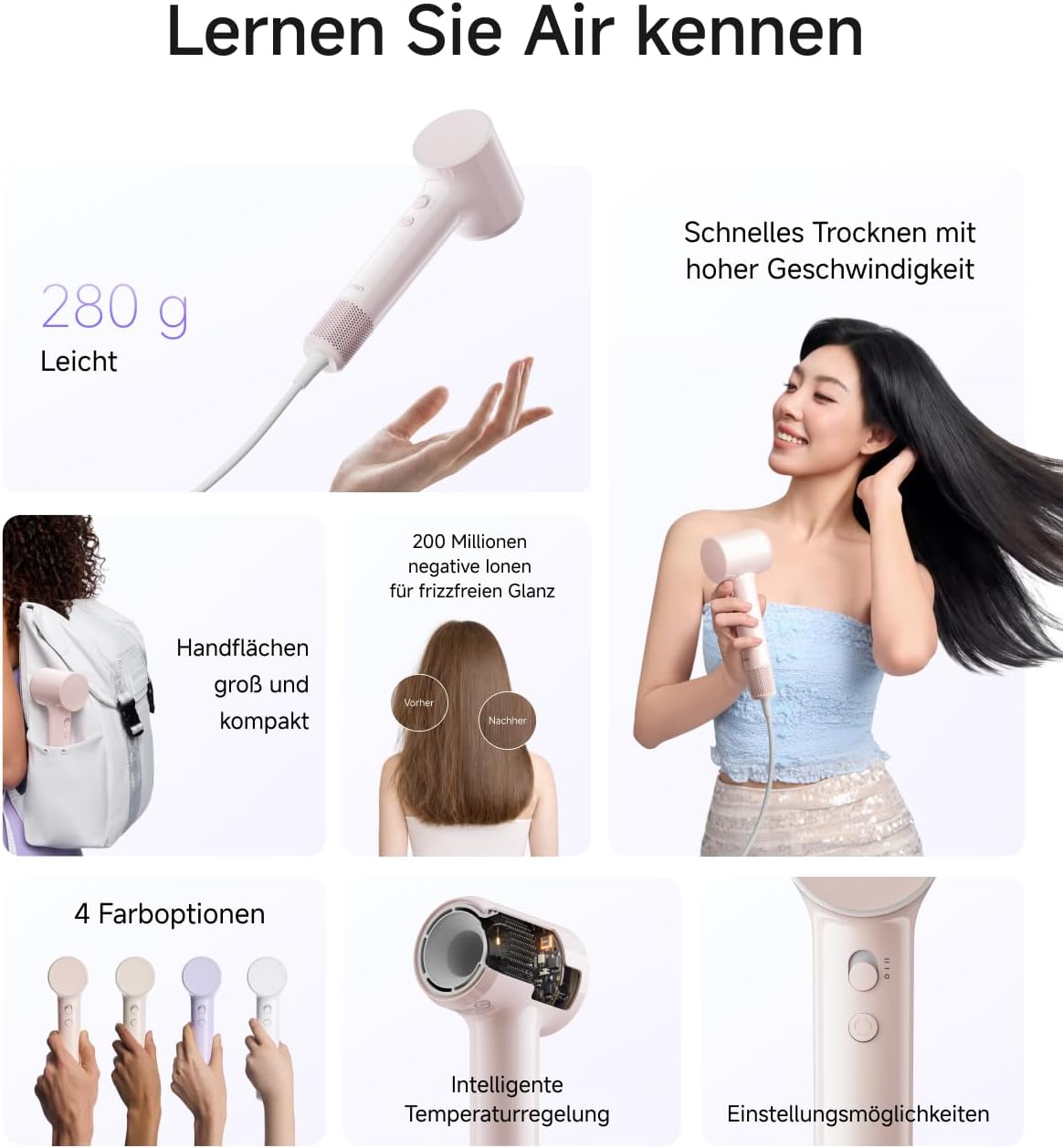 Laifen Air im Pastellrosa: 280 g leicht, 110.000 U/min &amp; 15× schneller – der Kraftprotz für unterwegs!