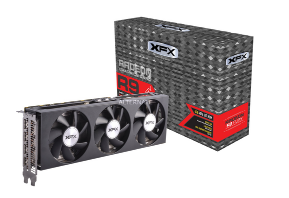 XFX Radeon R9 Fury Triple Fan für 350€ - 4B Grafikkarte mit Fiji-Chipsatz