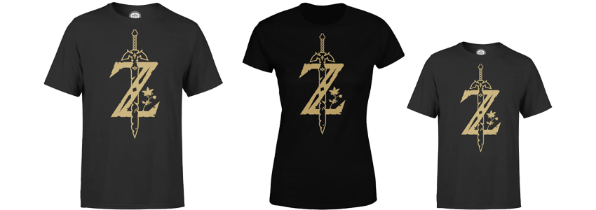 Nintendo Zelda Master Sword T-Shirt für 11€ - in Damen-, Herren- und Kinder-Ausführung