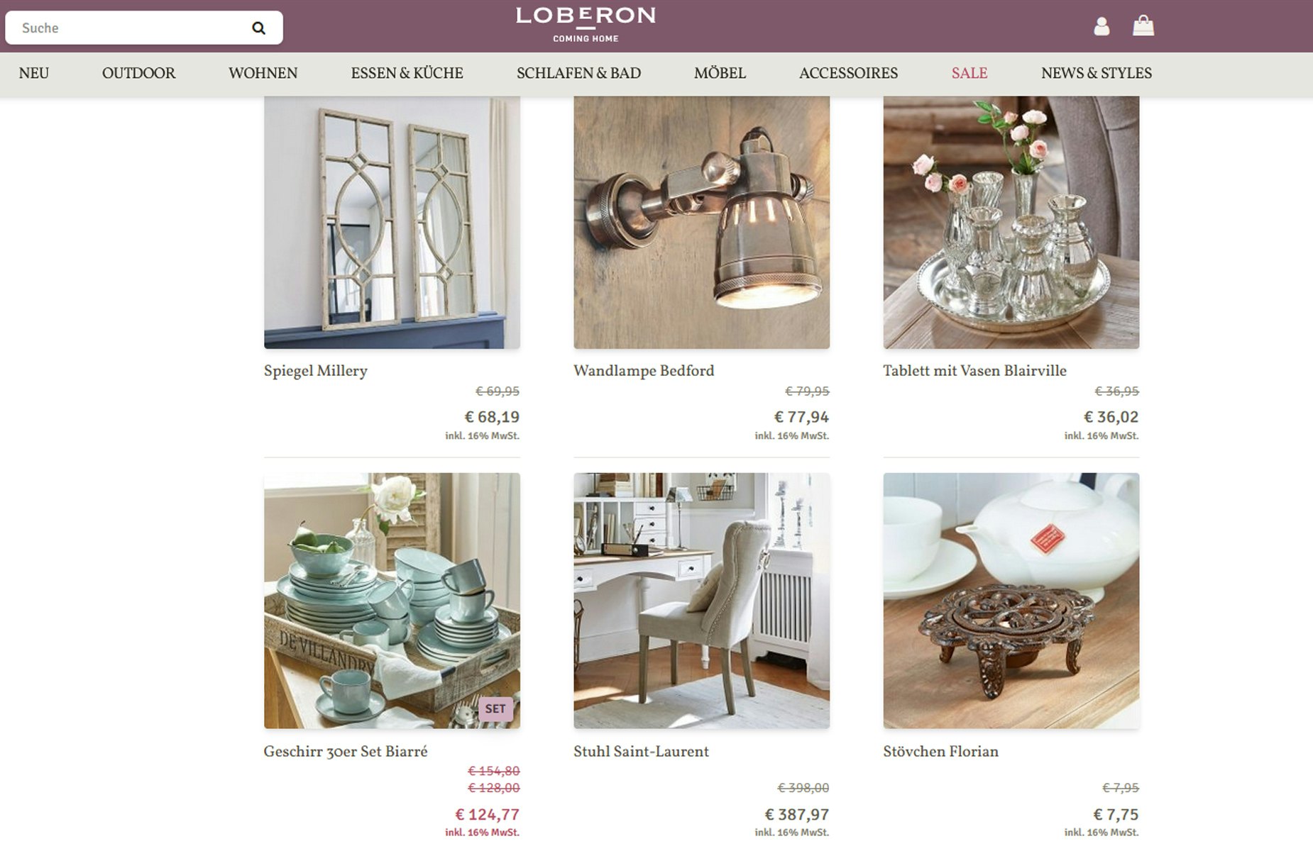 Loberon schöne Objekte