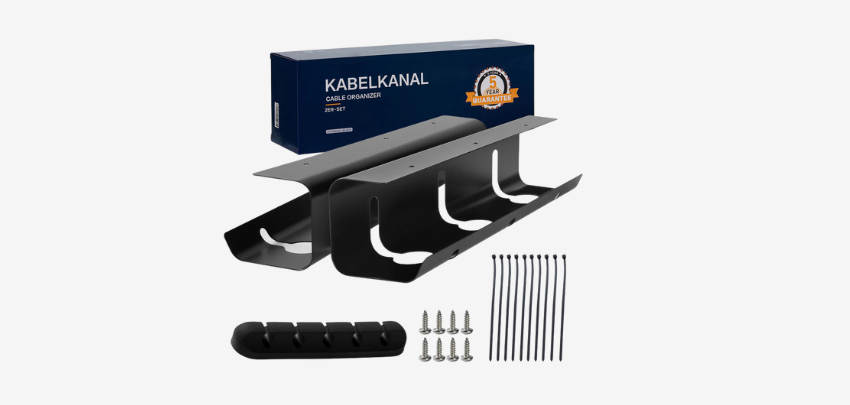 Ergofino Kabelkanal für 30€ - Schreibtisch-Ordnung, inkl. Zubehör, einfache Montage
