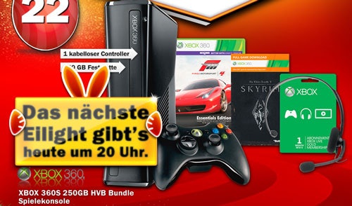 Xbox 360 250GB + Forza 4 + Skyrim ab 20 Uhr bei Media Markt *UPDATE*