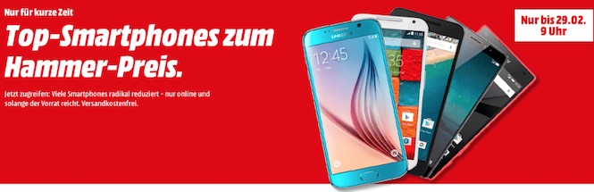 Media Markt Tiefpreisspätschicht – viele günstige Smartphones