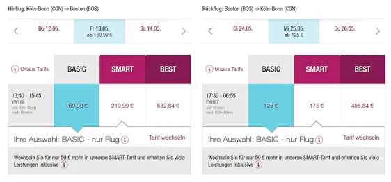 Hin- und Rückflüg nonstop nach Boston von Köln-Bonn für 245€ mit Eurowings *UPDATE2*