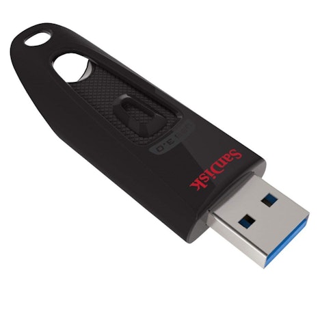 64 GB SanDisk Cruzer Ultra schwarz USB 3.0 für 12,33 EUR