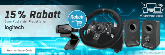 15% Rabatt aus ausgewählte Logitech-Produkte bei Redcoon