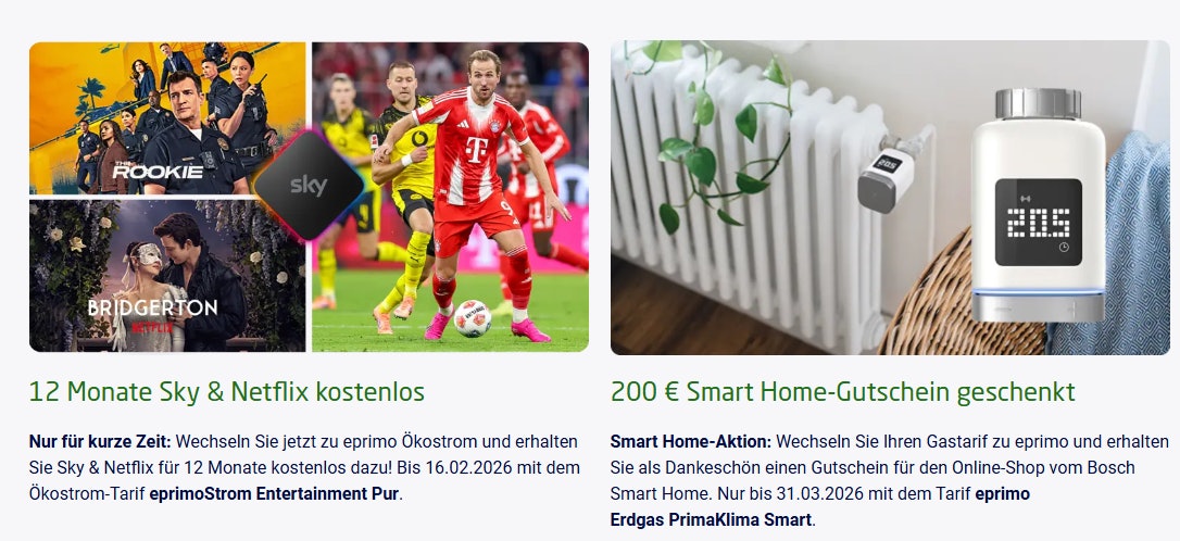 eprimo Aktionen & Angebote