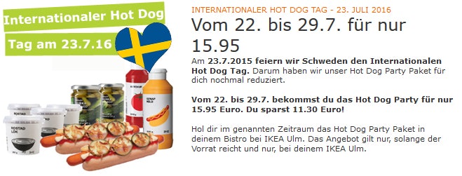 Ikea Hot Dog Party Paket Online Bestellen schnaeppchenfuchs.com