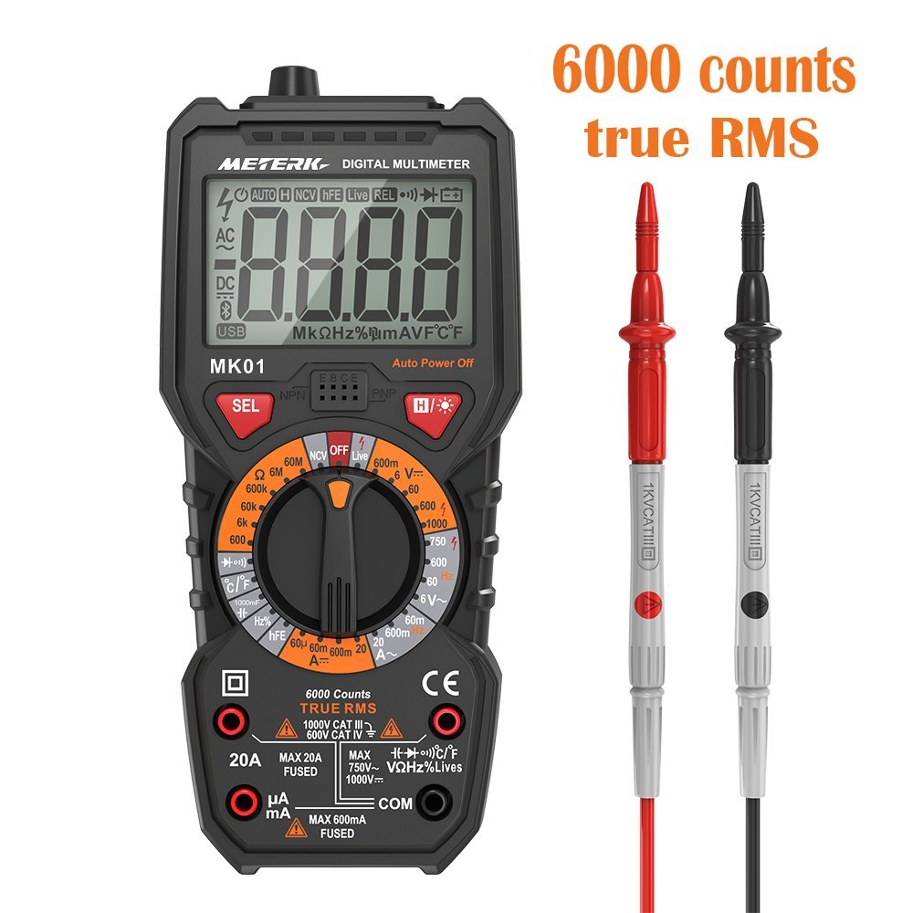 amazon: Multimeter Meterk Digitales Messgerät für 19,99€ statt 30,99€