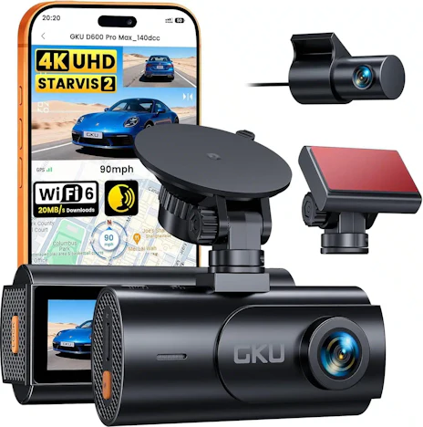 GKU D600 Pro Max Dashcam mit Sony STARVIS 2 Sensor