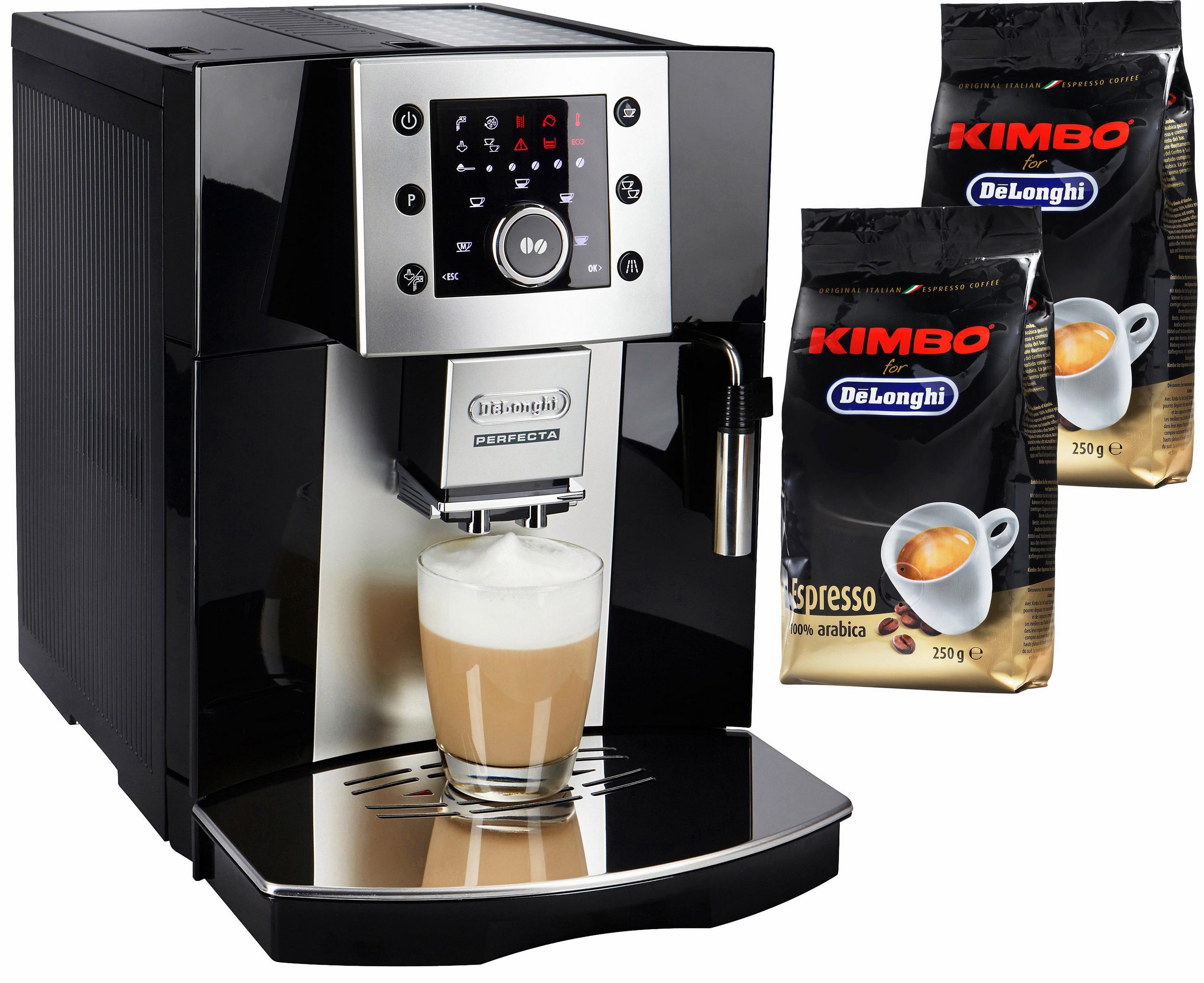 De'Longhi Perfecta ESAM 5400 + 500g Kaffeebohnen für 379€ – Kaffeevollautomat mit Milchaufschäumer