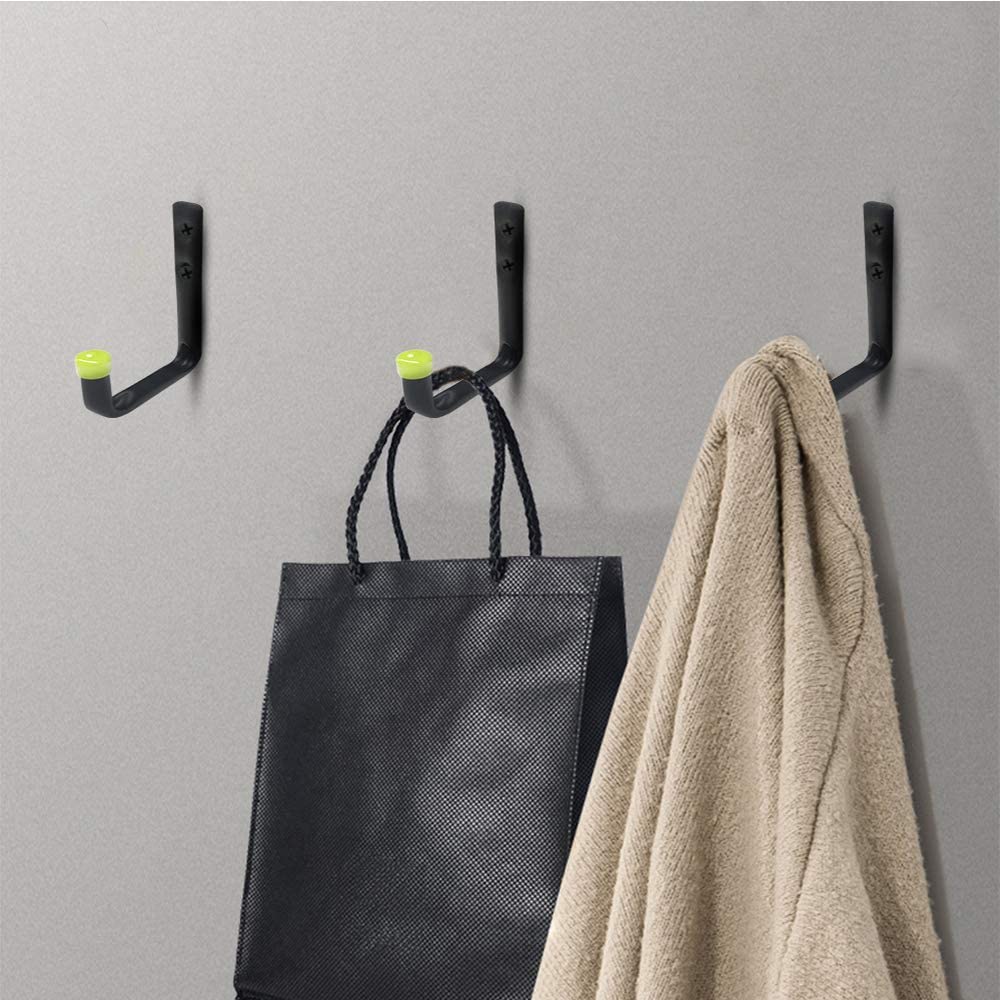 Lospitch Kohlenstoffstahl Rostschutz Storage Haken 6 Stück, 3 Größen, Tragkraft 25 lbs