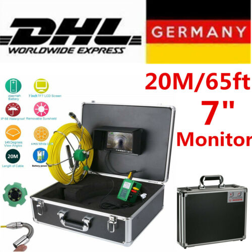 Lixada 7" 20M Abfluss-Rohr-Kanal-Inspektions-Kamera IP68 Wasserdichtes