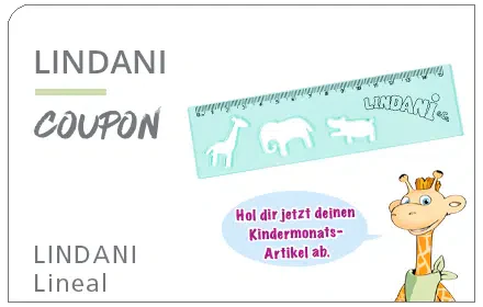 Lindani: Gratisartikel August - ein Lineal