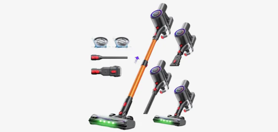 Starke Saugkraft & LED-Bürste! 🧹 Zynet DP2 Akku-Staubsauger mit 600W & LED-Display für 77€ ⚡