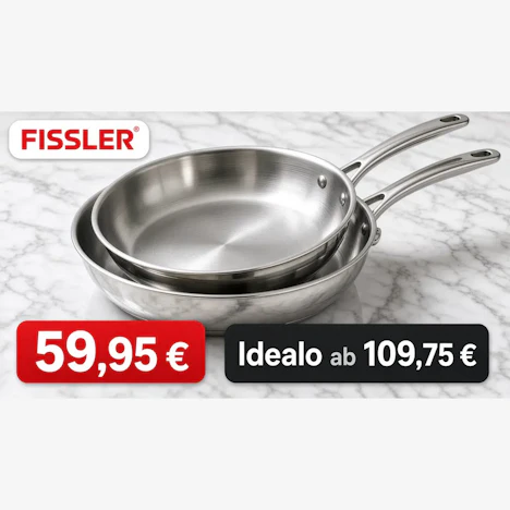 🔥 Heiß: ibood Fissler Catania Pfannen-Set 24+28 cm Edelstahl für 59,95 € (Idealo ab 109,75 €)