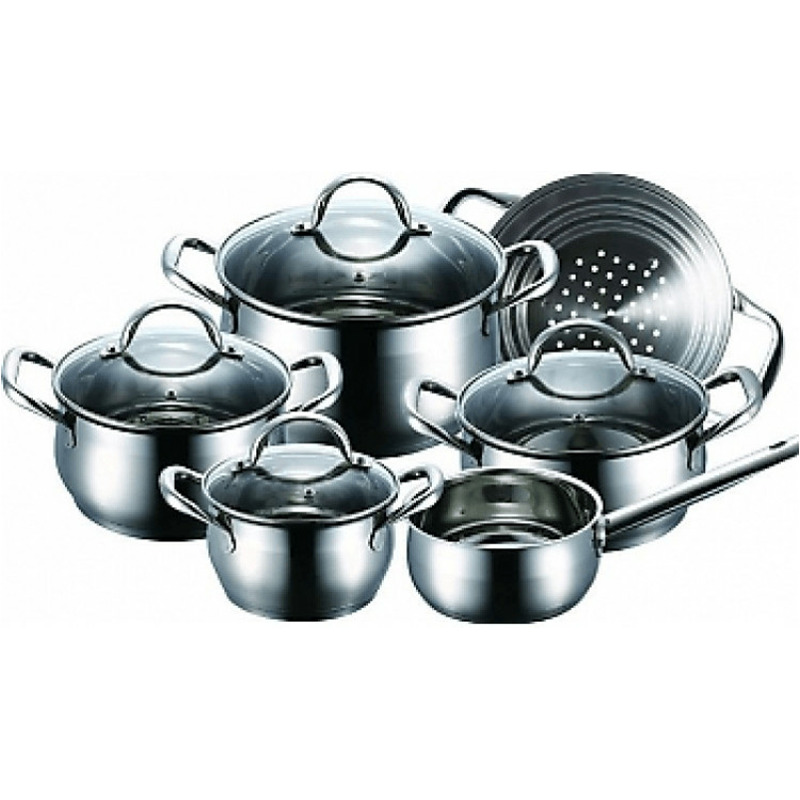 Aktion: Bergner Edelstahl Kochtopfset 10tlg. 74,46€ günstiger