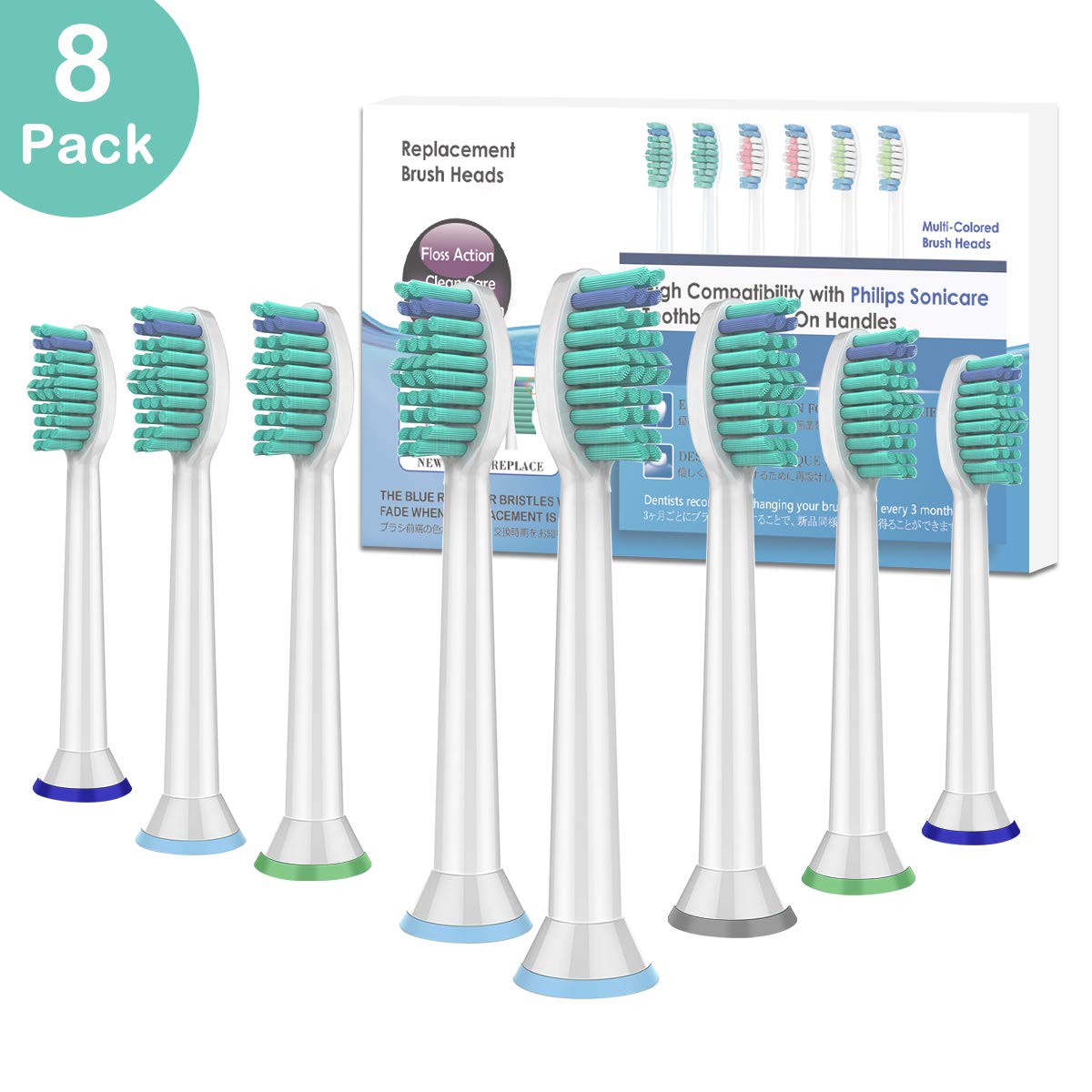  8x Zahnbürstenkopf für Philips Sonicare 