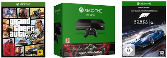 Microsoft Xbox One Bundle für 306€ - mit GTA V, Forza Motorsport 6 und Gears of War