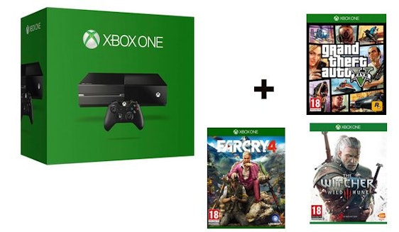 Xbox One-Bundle für 398€ - mit The Witcher 3 + Far Cry 4 und GTA V
