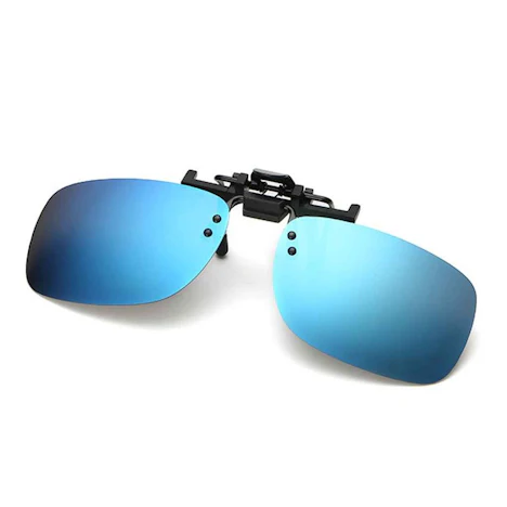 Men Fashion Square polarisierte Clip-On Flip Up Metallclip-Sonnenbrille