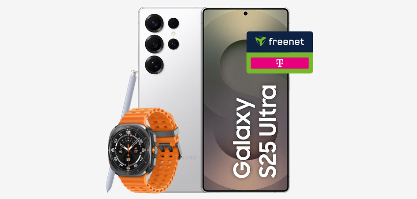 Galaxy Watch Ultra für 149€! 🤩 Samsung Galaxy S25 Ultra 512GB für einmalig 299€ im 50 GB Telekom-Tarif für 39,95€ mtl.