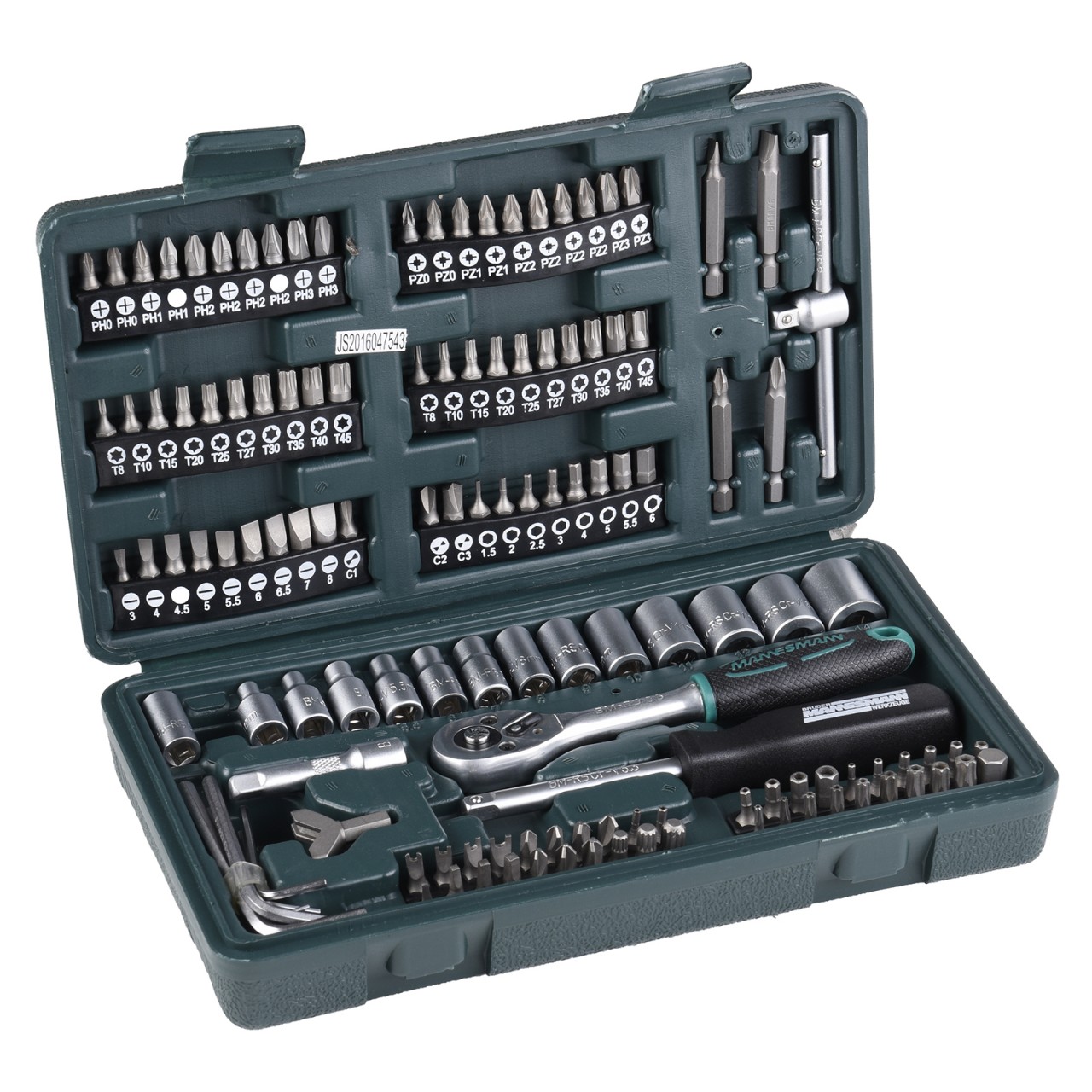 Brüder Mannesmann 130-teiliges Bit und Steckschlüssel-Set 29166 für 14,95 EUR