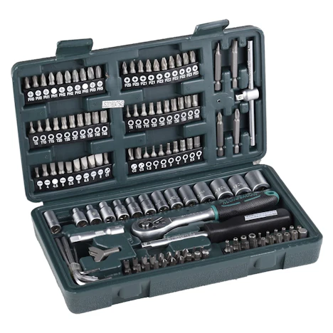 Brüder Mannesmann 130-teiliges Bit und Steckschlüssel-Set 29166 für 14,95 EUR