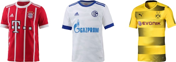Bundesliga Saison 2017/18 Trikots für 20€ - Bayern, Dortmund, Schalke, etc.