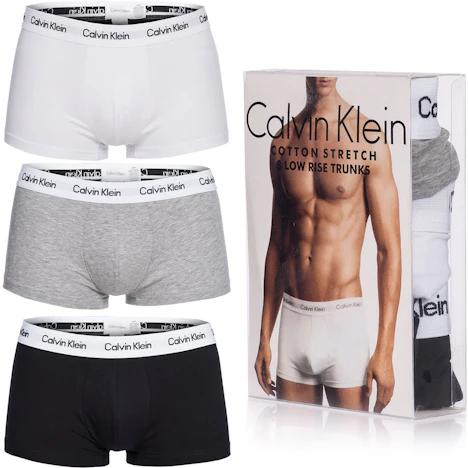 Calvin Klein Herren Boxershorts 3er Pack Schwarz/Grau/Weiß